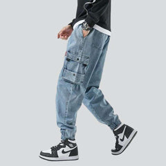 Vaqueros cargo azul claro para hombre