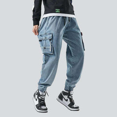 Vaqueros cargo azul claro para hombre