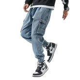 Vaqueros cargo azul claro para hombre