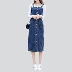 Sleeveless jeans dress for women