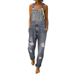 Stylischer zerrissener Damen Jeans Overall