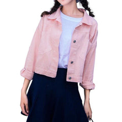Chaqueta vaquera de mujer de color corto