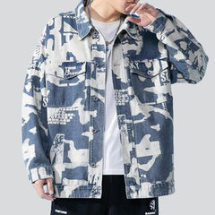 Painted with inscriptions jeans jacket