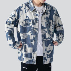 Painted with inscriptions jeans jacket