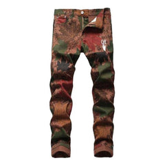 Ahornblätter bemalte Herrenjeans