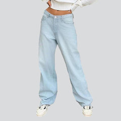 Stylish women wide leg jeans