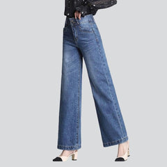 Wide leg women stylish jeans