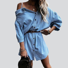 Stylish loose women denim dress