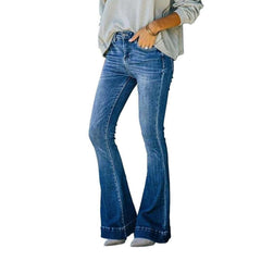 Vaqueros de corte de bota y cintura baja