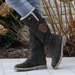 Lässige Vintage-Stiefel mit niedrigem Absatz