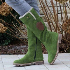 Lässige Vintage-Stiefel mit niedrigem Absatz