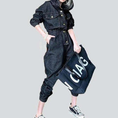 Mono vaquero con capucha para mujer