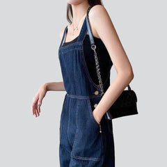 Schlichter Jeans-Overall mit weitem Bein