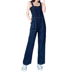 Schlichter Jeans-Overall mit weitem Bein