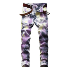 Pink painted men jeans