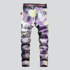 Pink painted men jeans