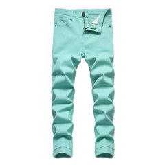 Vaqueros ajustados de color liso para hombre