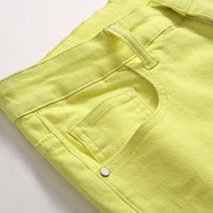 Vaqueros ajustados de color liso para hombre