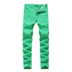 Vaqueros ajustados de color liso para hombre