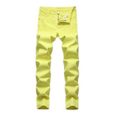 Einfarbige Slim Fit Herrenjeans