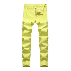 Vaqueros ajustados de color liso para hombre