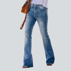 Light wash boot cut jeans