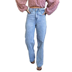Fashionable women wide leg jeans