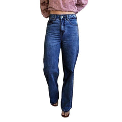 Fashionable women wide leg jeans