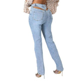 Vaqueros rectos y elegantes para mujer