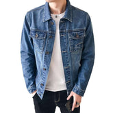Blaue lässige Jeansjacke für Herren