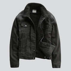 Premium sherpa men jeans jacket