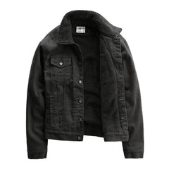 Premium sherpa men jeans jacket
