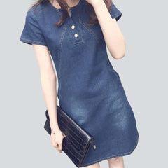 Casual mini denim dress