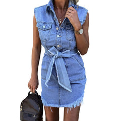 Minifalda vaquera sin mangas