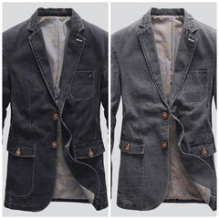 Retro slim men jeans jacket