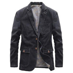 Retro slim men jeans jacket