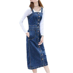 Sleeveless jeans dress for women