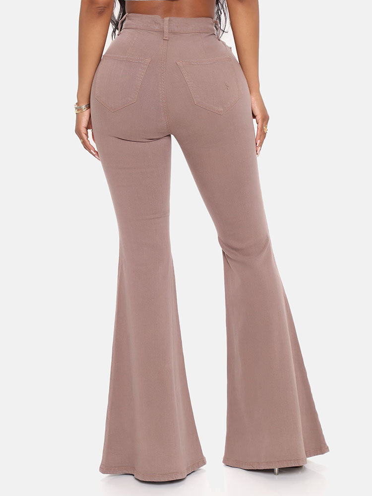 High-Waisted Bell-bottoms Jeans