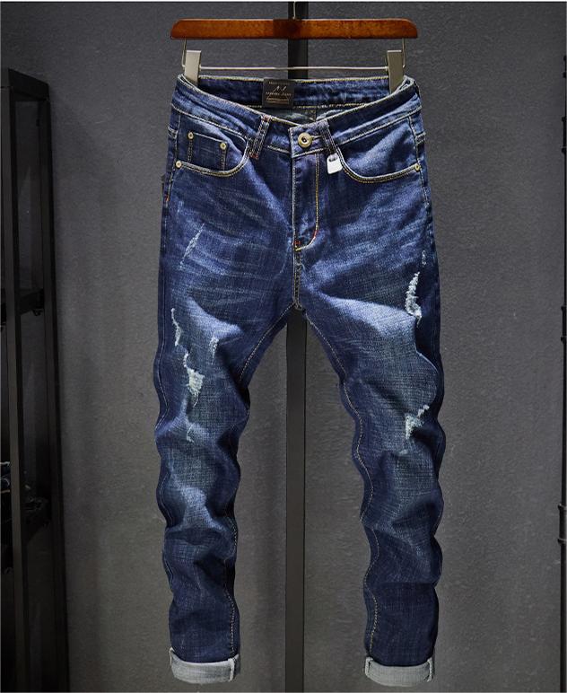 Worn-out look jeans for men