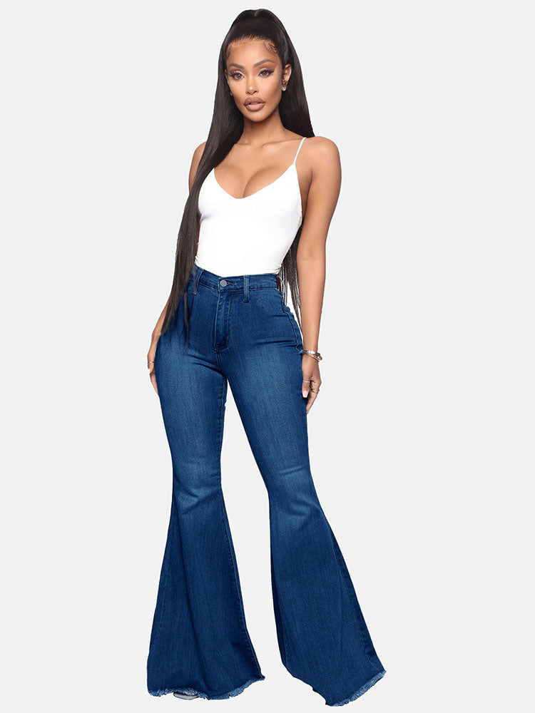 High-Waisted Bell-bottoms Jeans