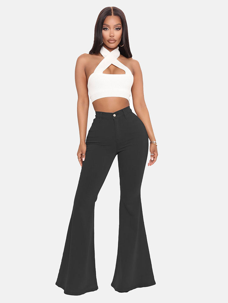 High-Waisted Bell-bottoms Jeans