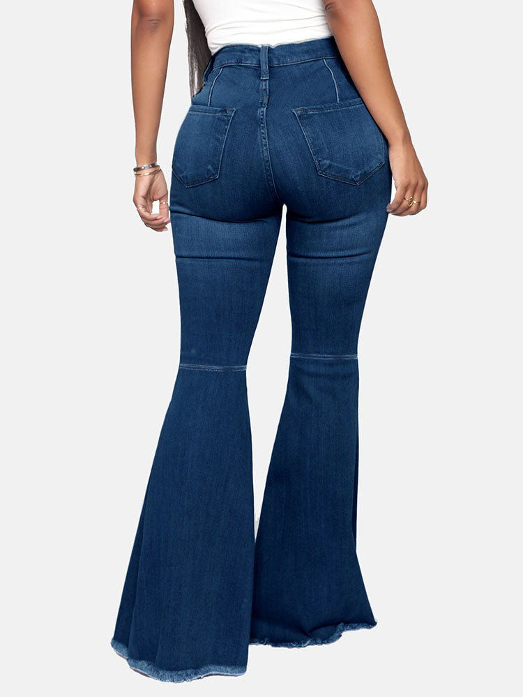 High-Waisted Bell-bottoms Jeans