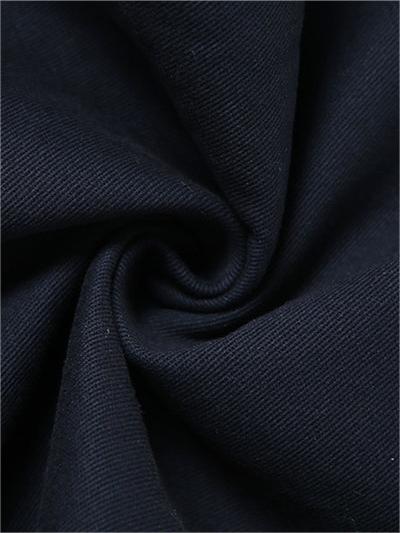 Dunkelblaue Hose mit geradem Bein und faltbarem Taillendesign