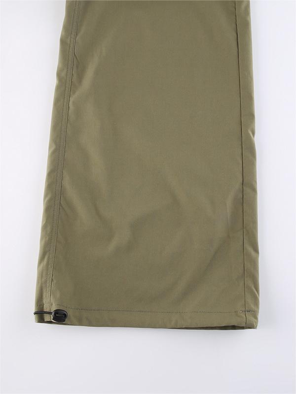 Grüne Cargohose mit geradem Bein und Taschen