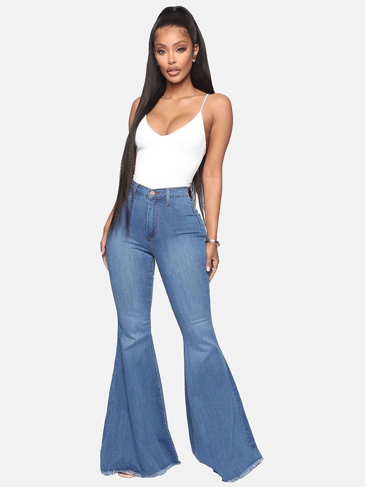 High-Waisted Bell-bottoms Jeans