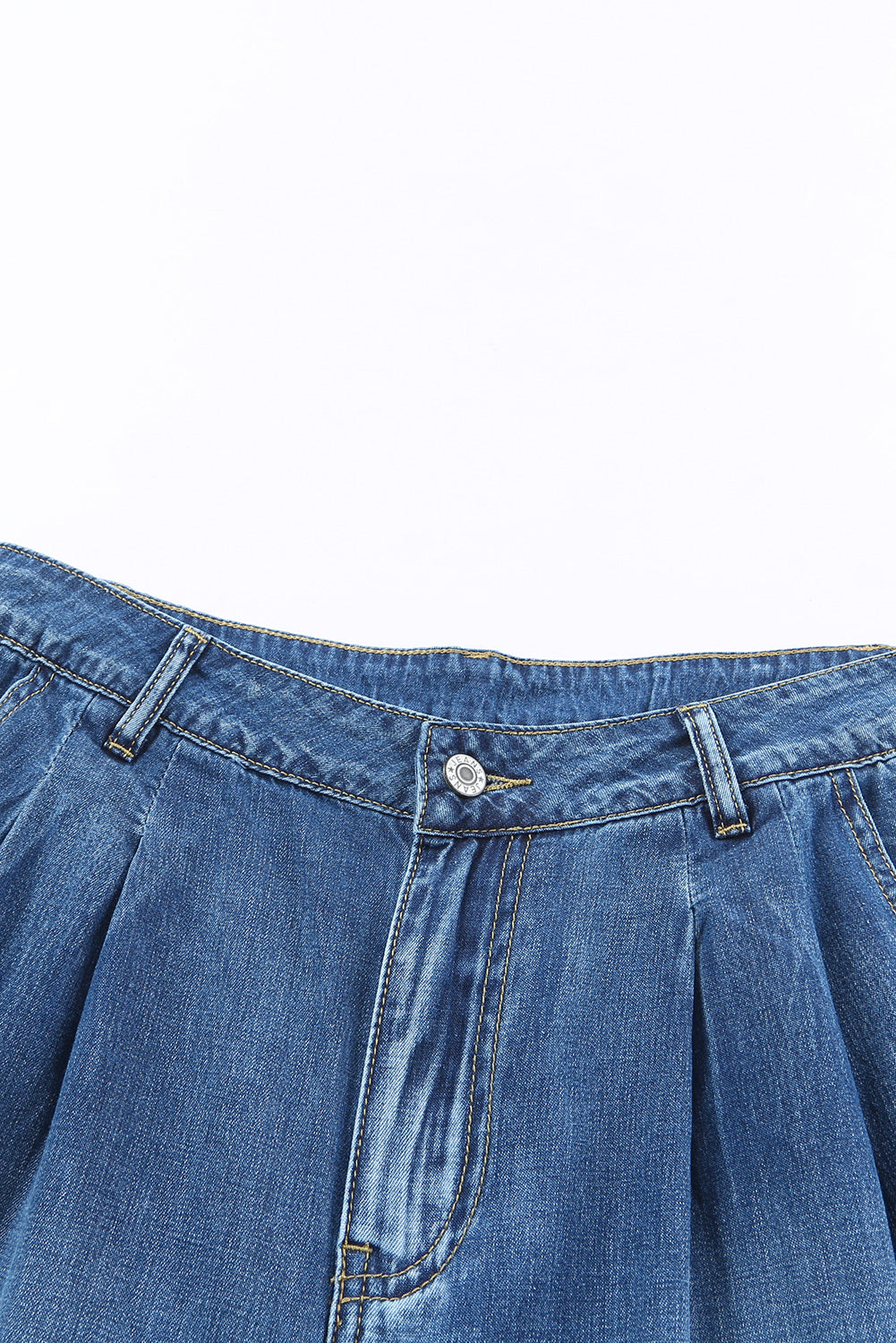 Blaue, lässige Jeans mit weitem Bein