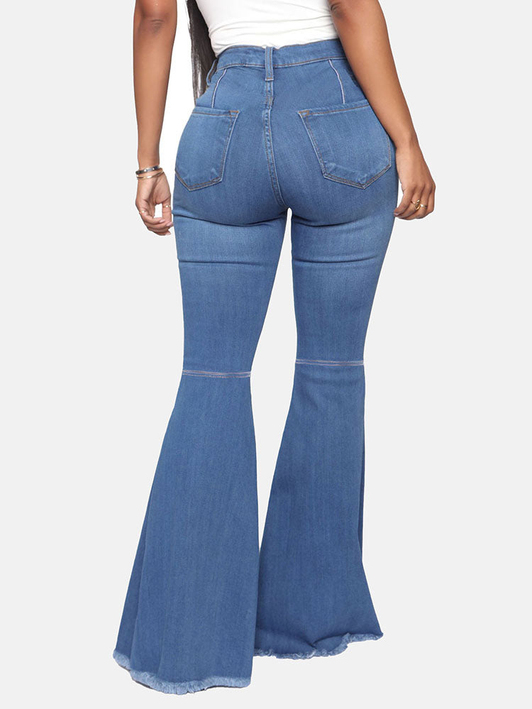 High-Waisted Bell-bottoms Jeans