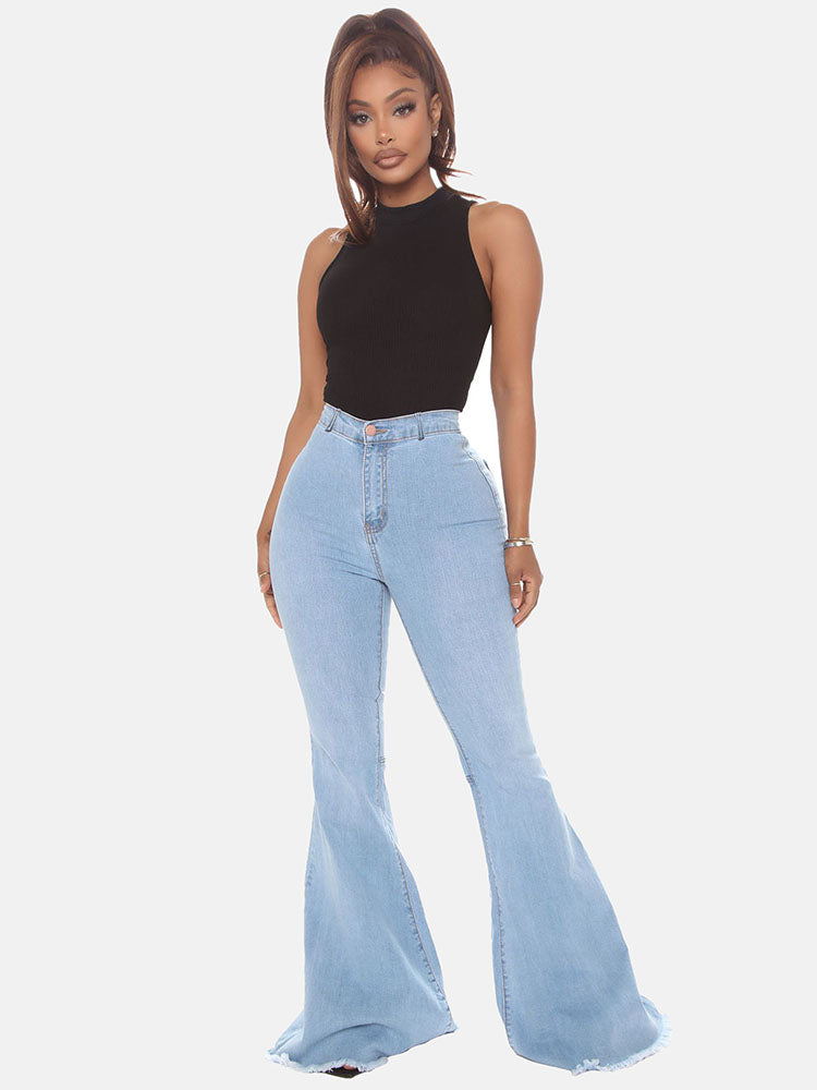 High-Waisted Bell-bottoms Jeans