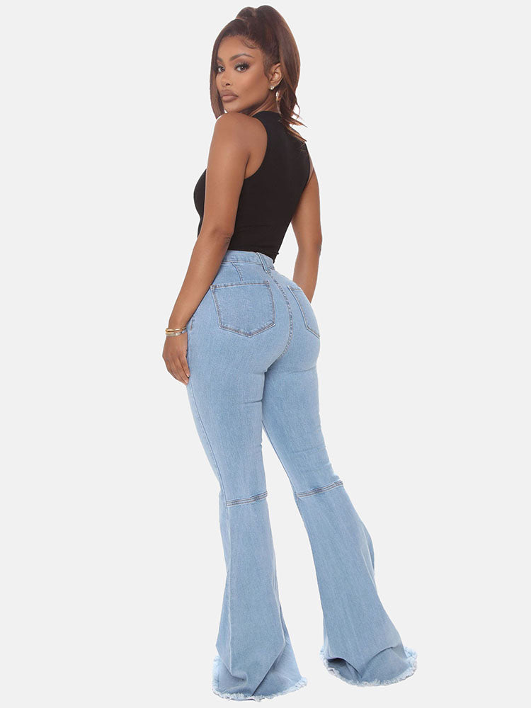 High-Waisted Bell-bottoms Jeans