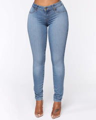 Elastic Low Waist Butt Lifting Jeans